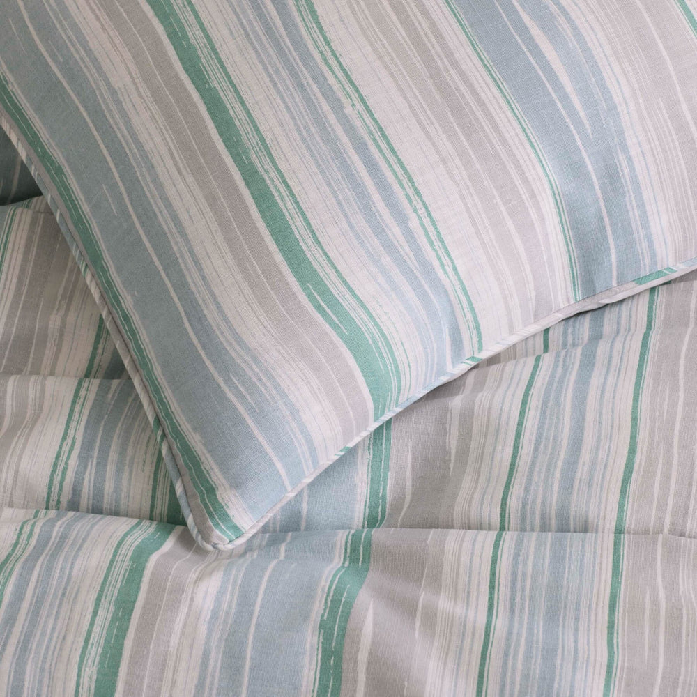 The detail view of the Southern Tide Southern Tide Emerald Isle Blue Comforter Set by Southern Tide - Blue