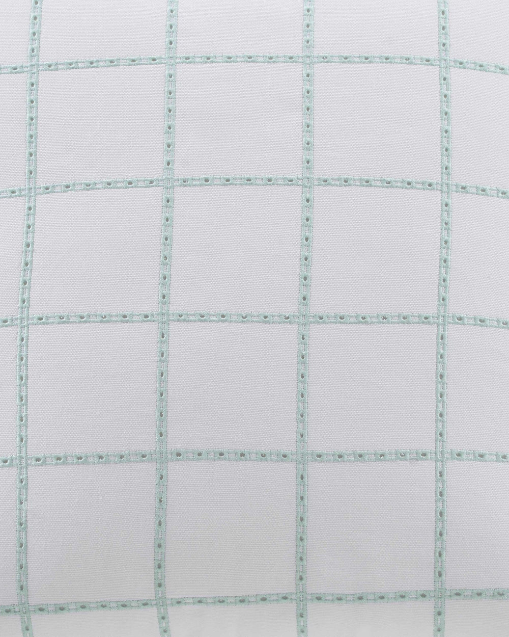 The front view of the Southern Tide Eyelet Square Decorative Pillow by Southern Tide - Green