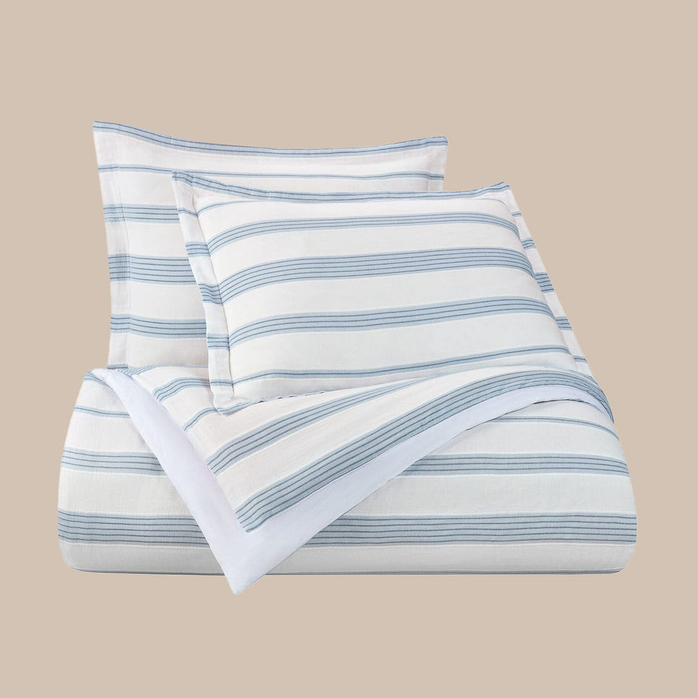 The front view of the Southern Tide Florence Comforter Set by Southern Tide - White