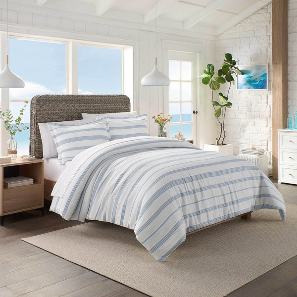 The lifestyle view of the Southern Tide Florence Comforter Set by Southern Tide - White