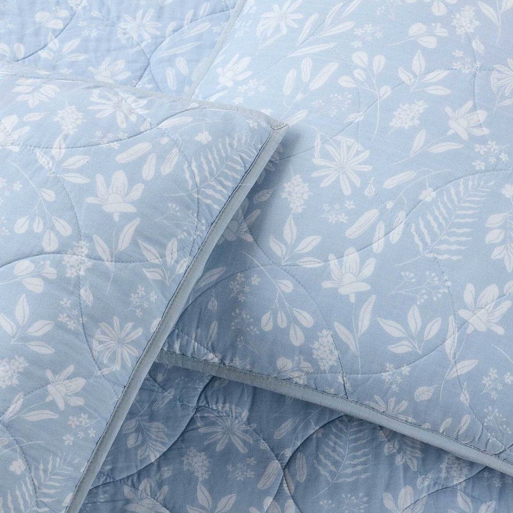 The detail view of the Southern Tide Florence Euro Blue Sham by Southern Tide - Blue