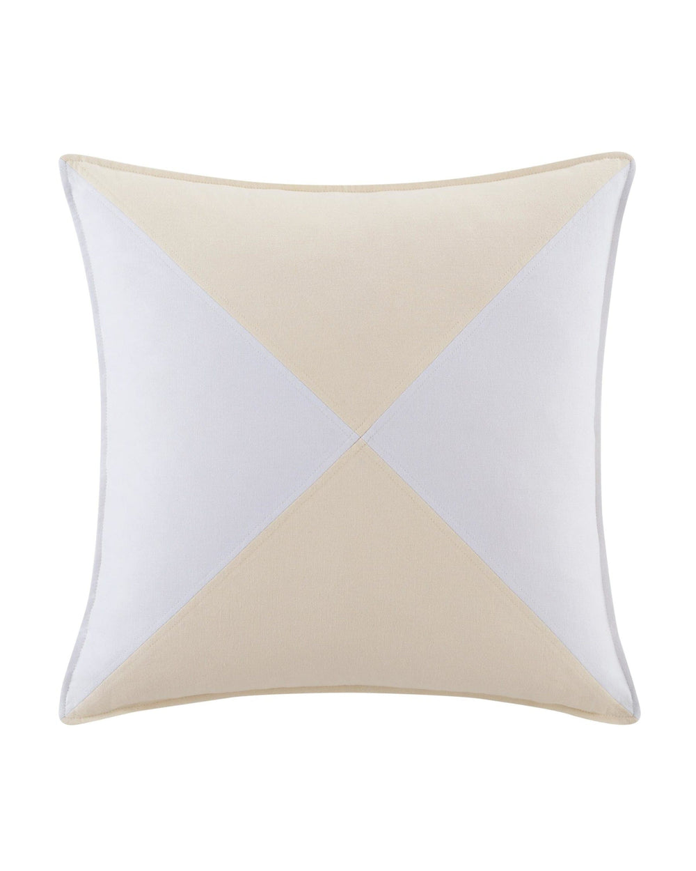 The front view of the Southern Tide Hudson Square Decorative Pillow by Southern Tide - Ivory/White