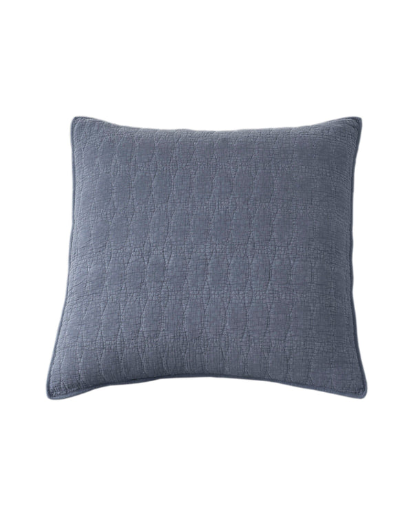 The front view of the Southern Tide Laurel Grove Euro Sham by Southern Tide - Navy