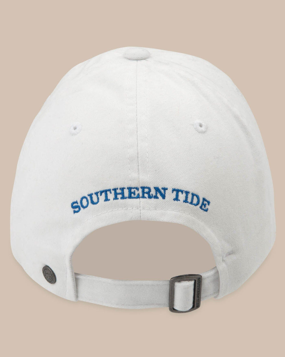 The back of the Skipjack Hat by Southern Tide - White