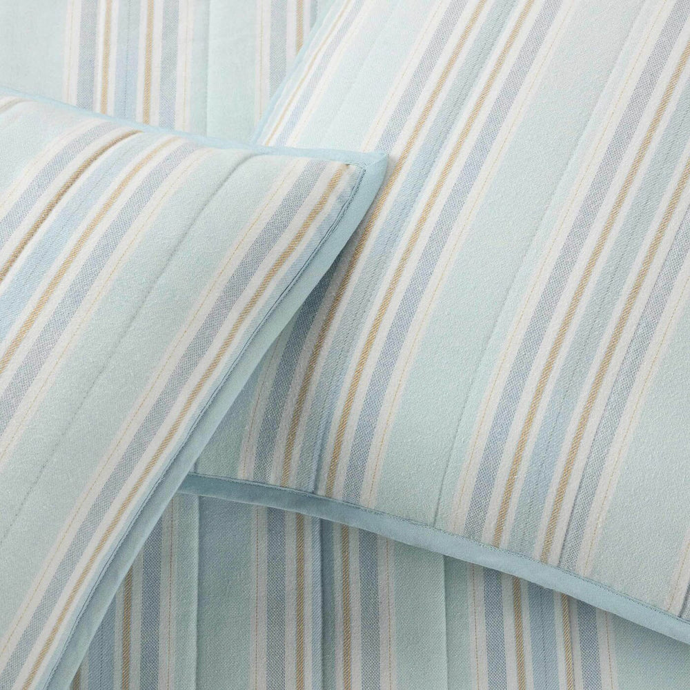 The detail view of the Southern Tide Pawley's Island Euro Blue Sham by Southern Tide - Blue