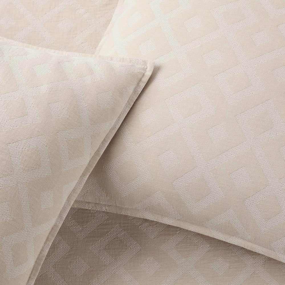 The detail view of the Southern Tide Pawley's Island Tan Comforter Set by Southern Tide - Tan