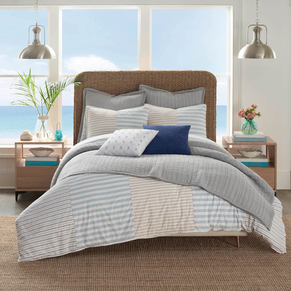 The front view of the Southern Tide Southern Tide Pines Multi Comforter Set by Southern Tide - Multi