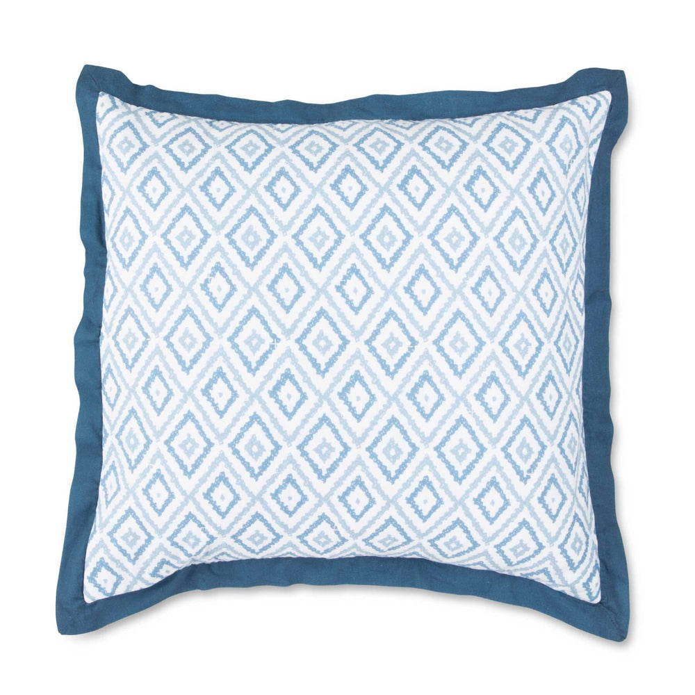 The pillow view of the Southern Tide Southern Tide Port Lucie Blue Quilt by Southern Tide - Blue