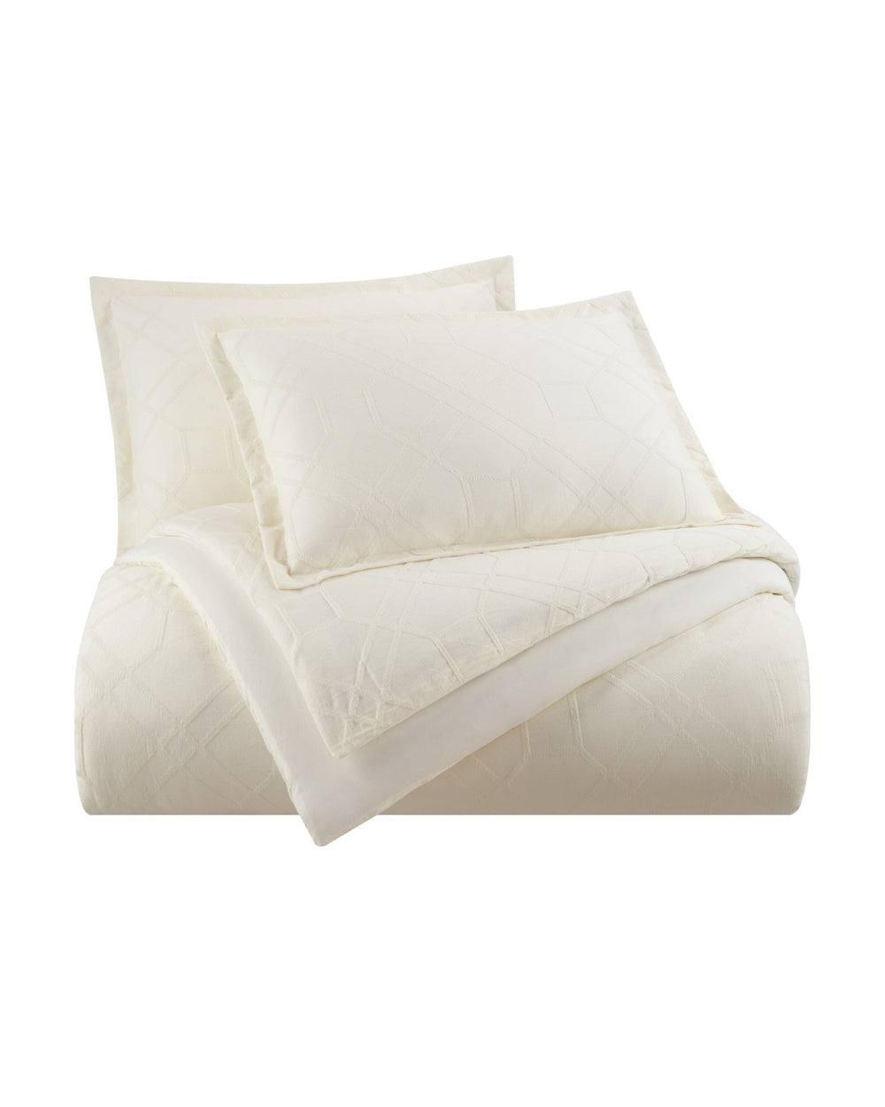 The front view of the Southern Tide Savannah Comforter Set by Southern Tide - Ivory