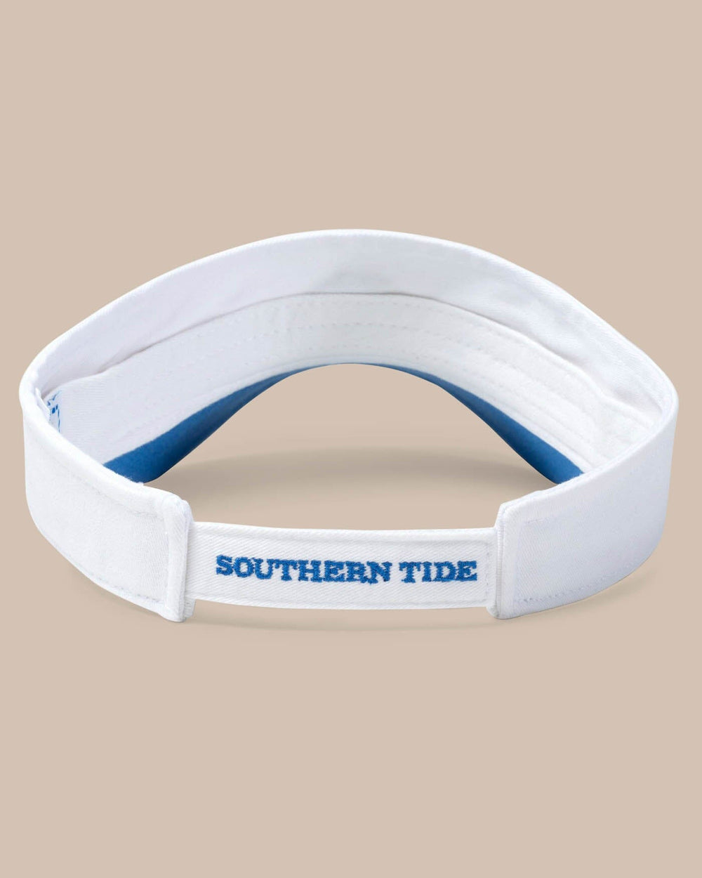 The back view of the Skipjack Visor by Southern Tide - White