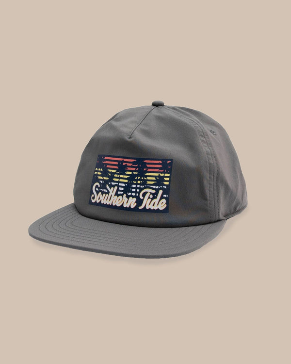 The front view of the Southern Tide Southern Tide Sunset Gradient 5 Panel Hat by Southern Tide - Grey