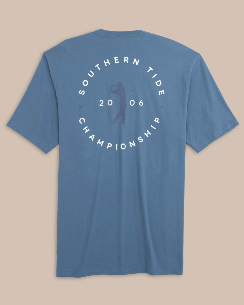 The back view of the Southern Tide ST Championship Short Sleeve T-Shirt by Southern Tide - Coronet Blue
