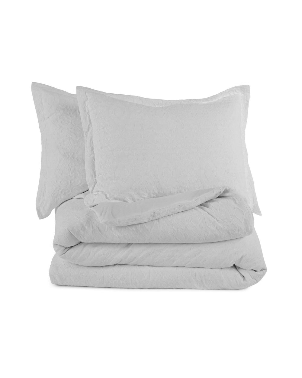 The front view of the Southern Tide St. Simons Comforter Set by Southern Tide - White