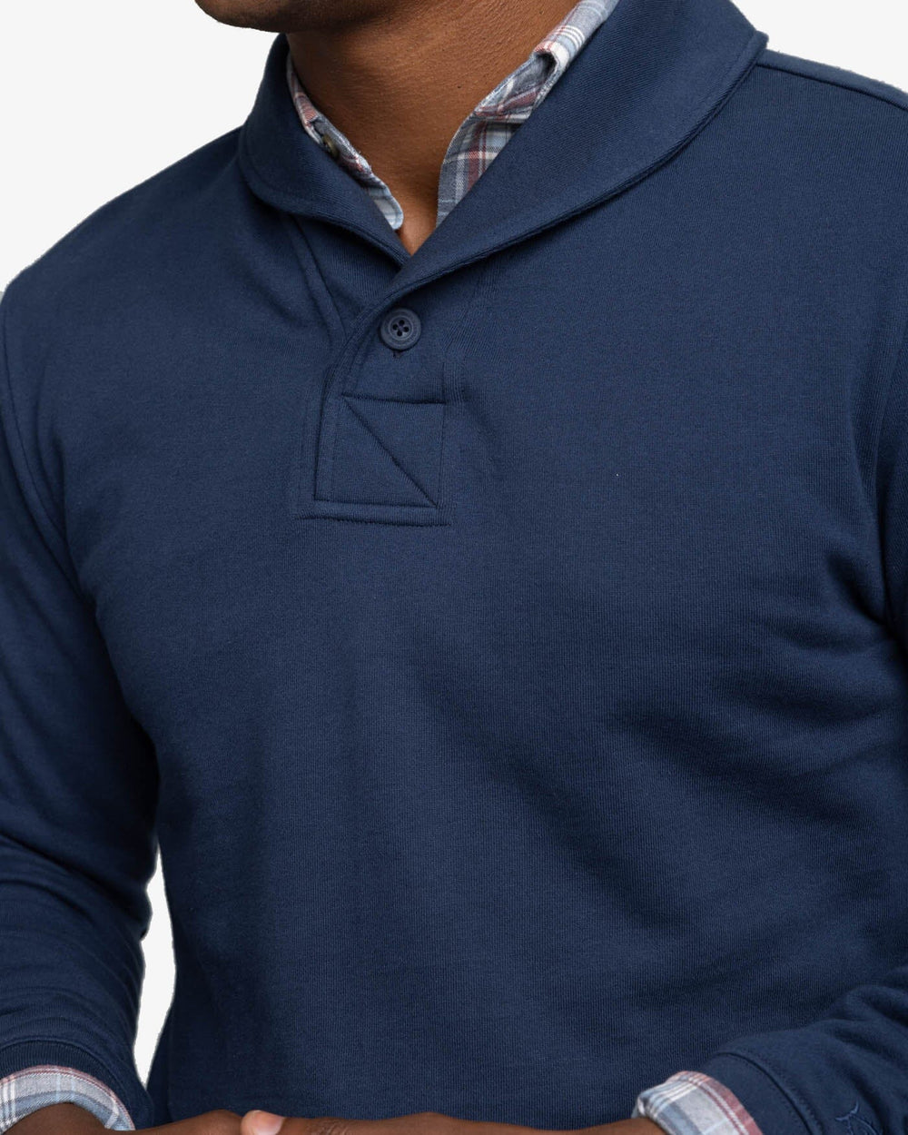 The detail view of the Southern Tide Stanley Pullover by Southern Tide - Dress Blue