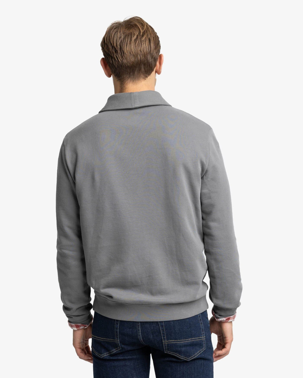 The back view of the Southern Tide Stanley Pullover by Southern Tide - Shadow Grey