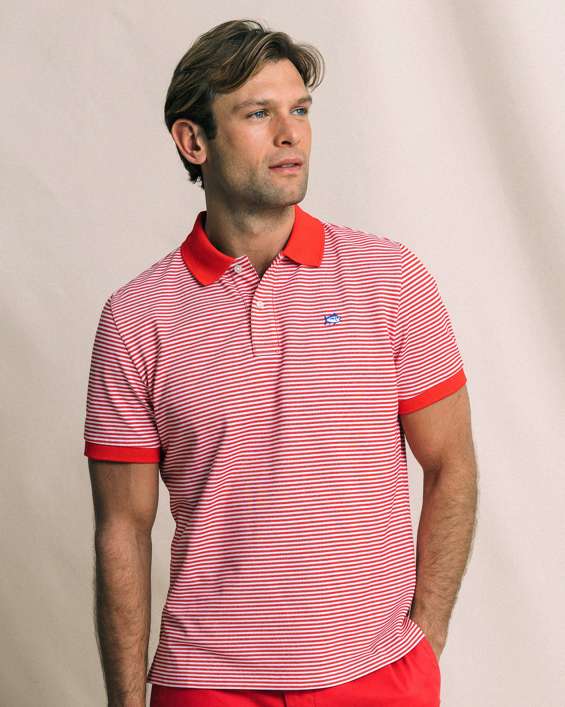 Men's Striped Skipjack Polo | Southern Tide