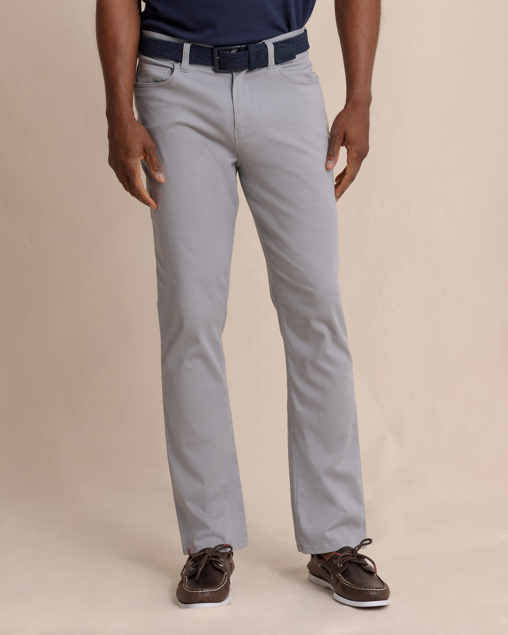 The front view of the Southern Tide Sullivan Five Pocket Pant by Southern Tide - Ultimate Grey