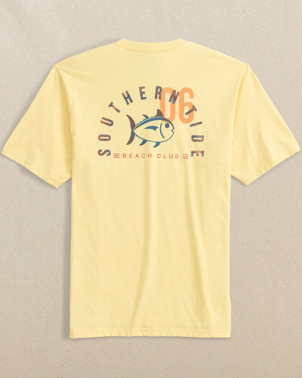 The back view of the Southern Tide Sun Faded Beach Club Short Sleeve T-Shirt by Southern Tide - Tuscan Sun