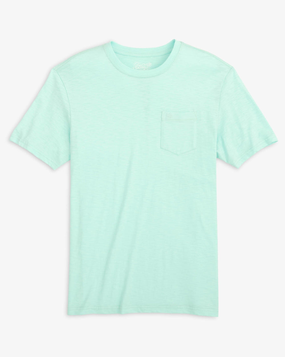 The front view of the Southern Tide Sun Farer Short Sleeve T-Shirt by Southern Tide - Baltic Teal