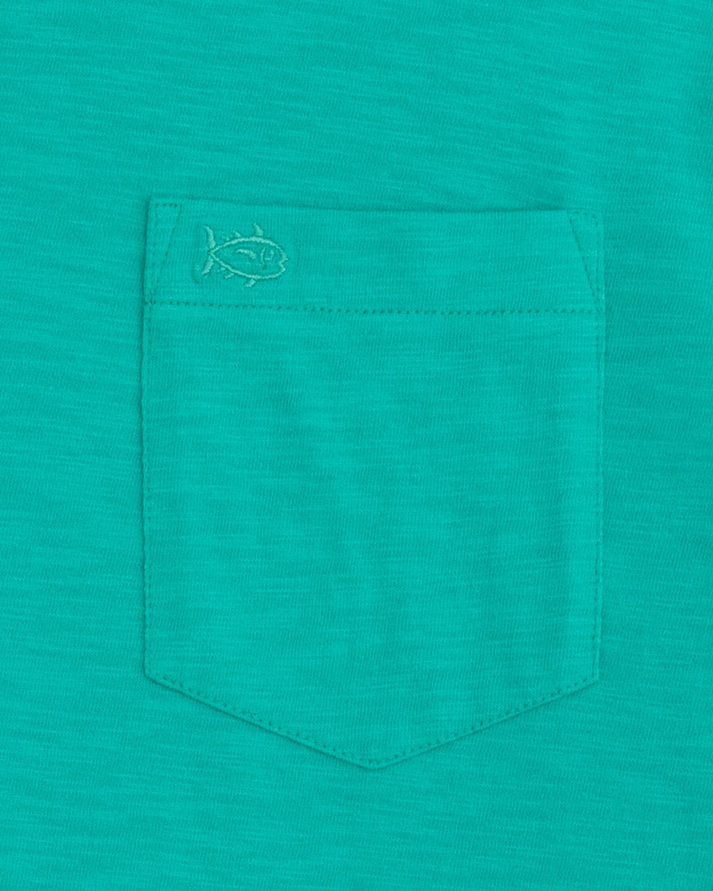 The detail view of the Southern Tide Sun Farer Short Sleeve T-Shirt by Southern Tide - Tidal Wave