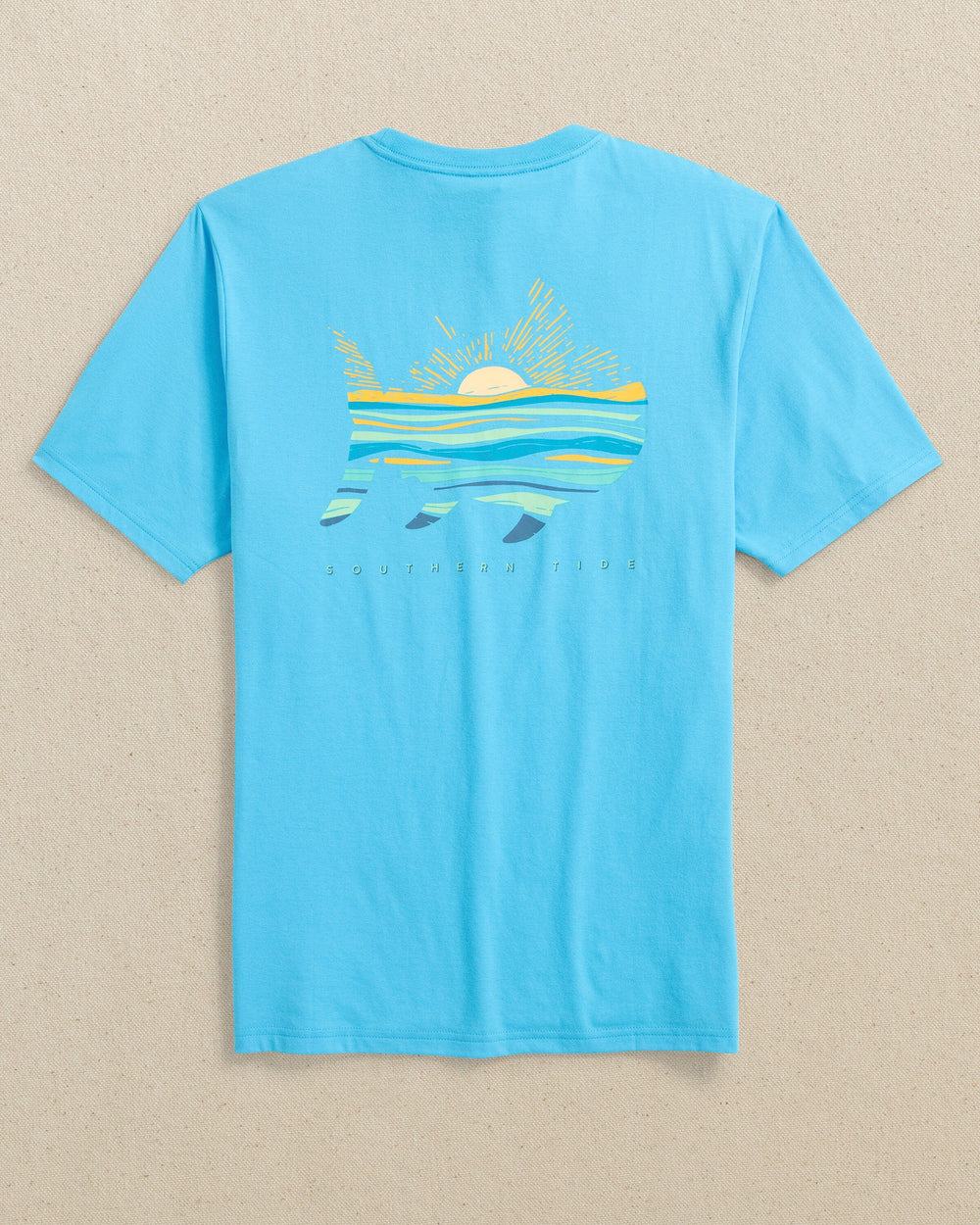 The back view of the Southern Tide Sunny Vibes Short Sleeve T-Shirt by Southern Tide - Aquarius