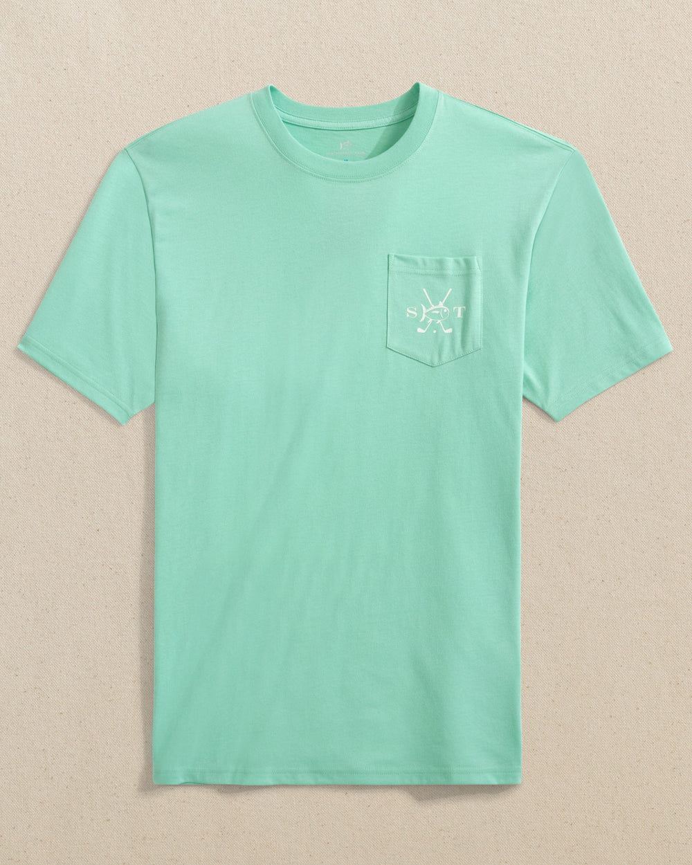 The front view of the Southern Tide Sunrise on the Green Short Sleeve T-Shirt by Southern Tide - Garden Grove
