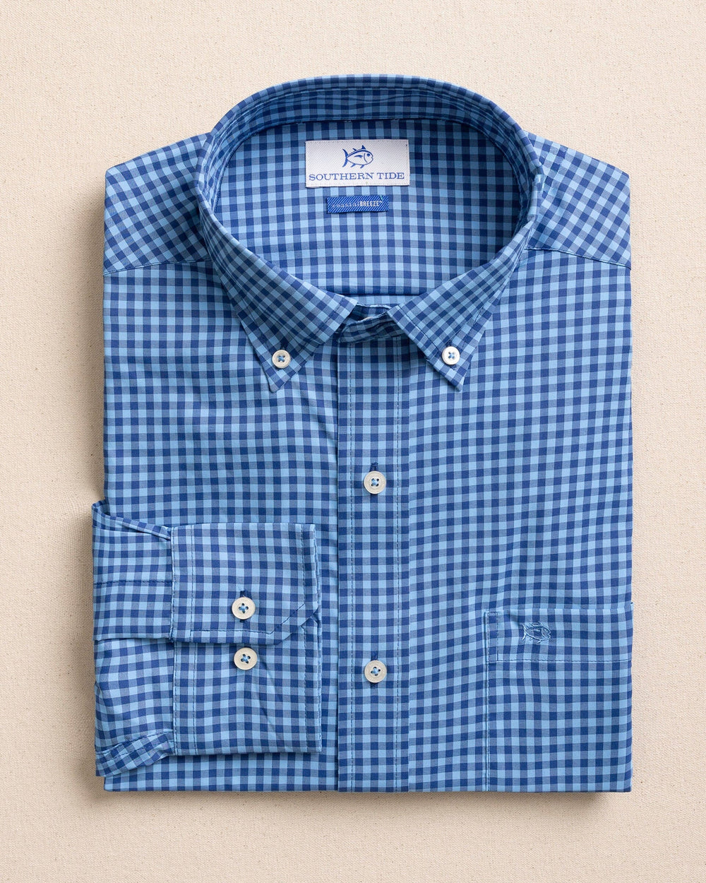 The front view of the Southern Tide Sunset Key Coastal Breeze® Sport Shirt by Southern Tide - Ocean Channel