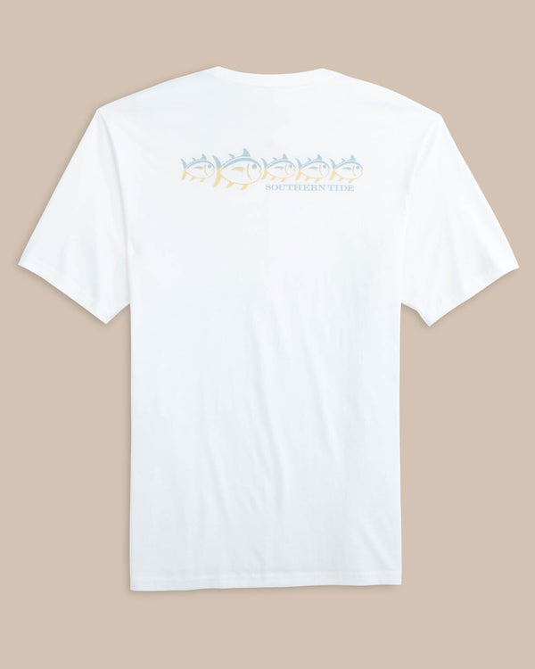 The back view of the Southern Tide Sunset Split Short Sleeve T-Shirt by Southern Tide - Classic White
