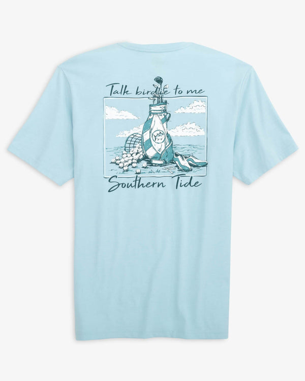 The back view of the Southern Tide Talk Birdie To Me T-Shirt by Southern Tide - Dream Blue
