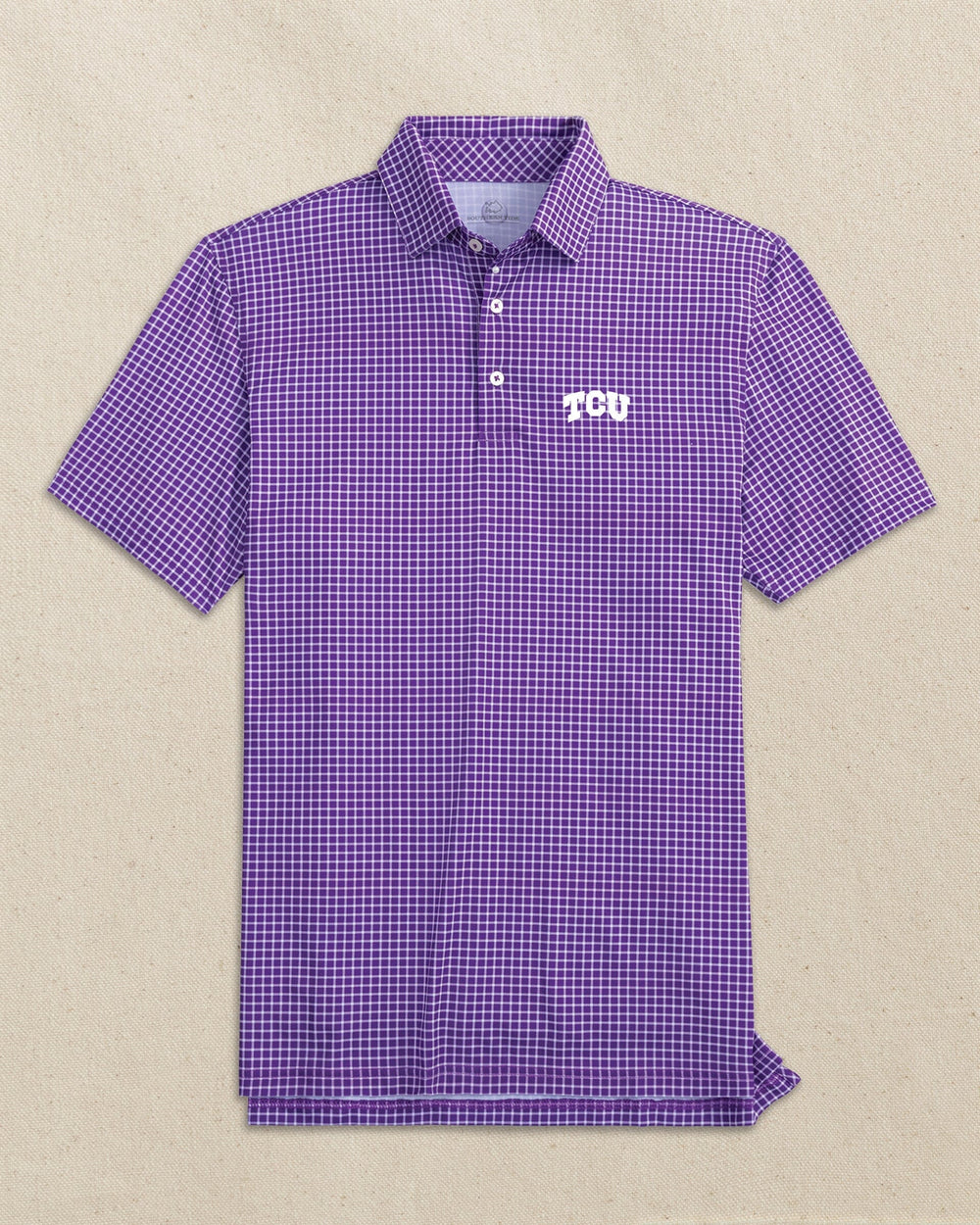 TCU Horned Frogs Driver Dunes Edge Plaid Polo C_Polo Shirts Southern Tide 