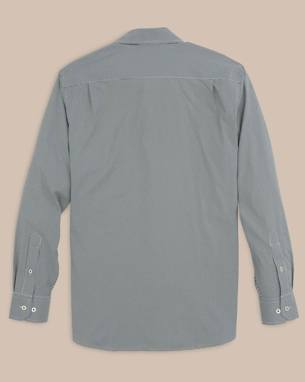 The back view of the Men's Black Georgia Bulldogs Gingham Button Down Shirt by Southern Tide - Black
