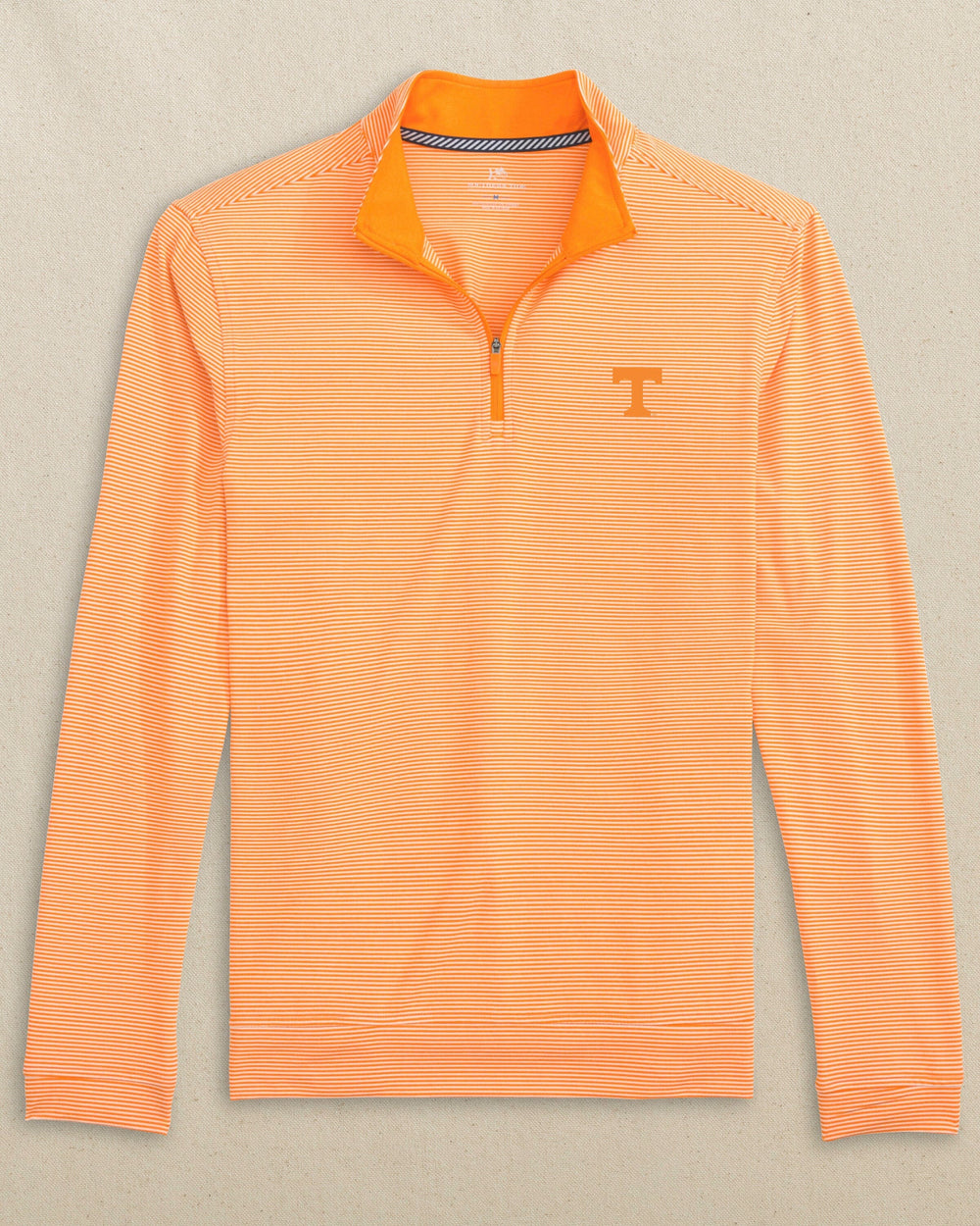 Tennessee Vols Cruiser Micro-Stripe Heather Quarter Zip C_Outerwear Southern Tide 