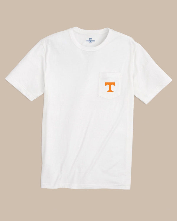 The front view of the Southern Tide Tennessee Vols Gameday Embroidered Short Sleeve T-Shirt by Southern Tide - Classic White