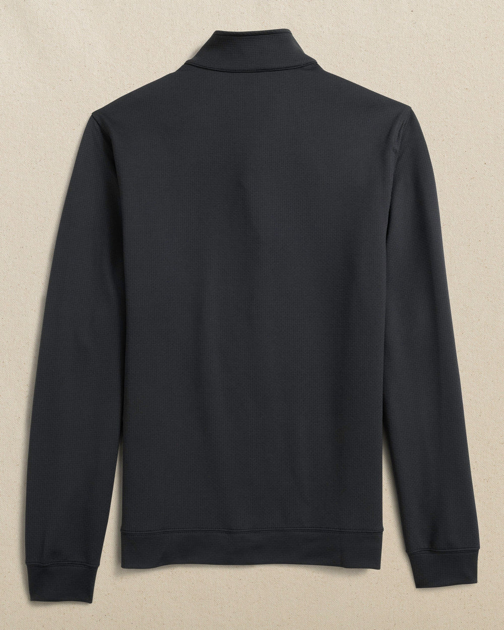 The back view of the Southern Tide Texas Longhorns Schooner Quarter Zip by Southern Tide - Caviar Black