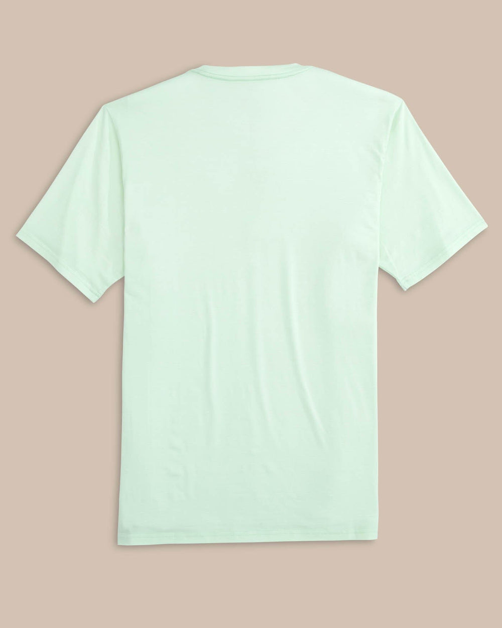 The back view of the Southern Tide The Seaport Davenport Stripe Tee by Southern Tide - Morning Mist Sage