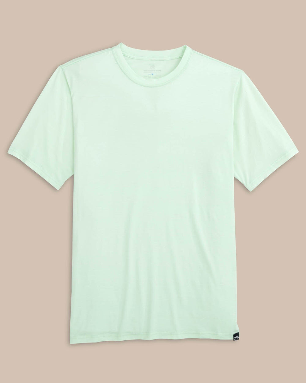 The front view of the Southern Tide The Seaport Davenport Stripe Tee by Southern Tide - Morning Mist Sage