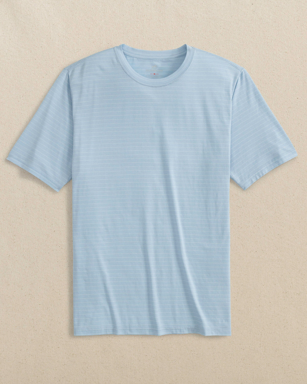 The front view of the Southern Tide The Seaport Kinston Stripe T-Shirt by Southern Tide - Cerulean