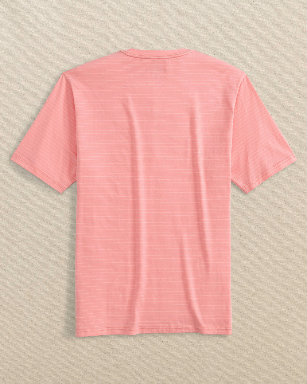 The back view of the Southern Tide The Seaport Kinston Stripe T-Shirt by Southern Tide - Petal Pink