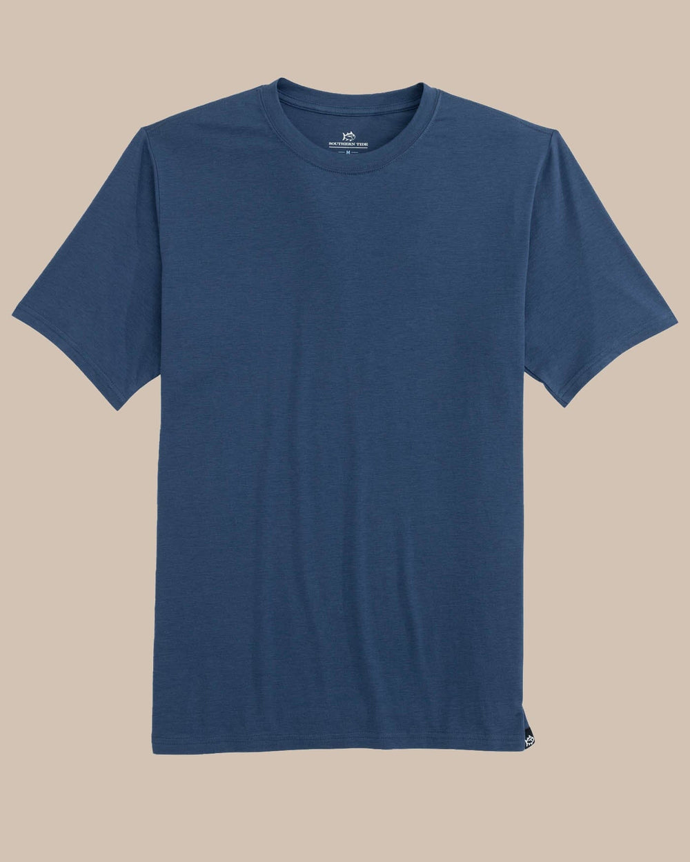 The front view of the Southern Tide The Seaport T-Shirt by Southern Tide - Aged Denim