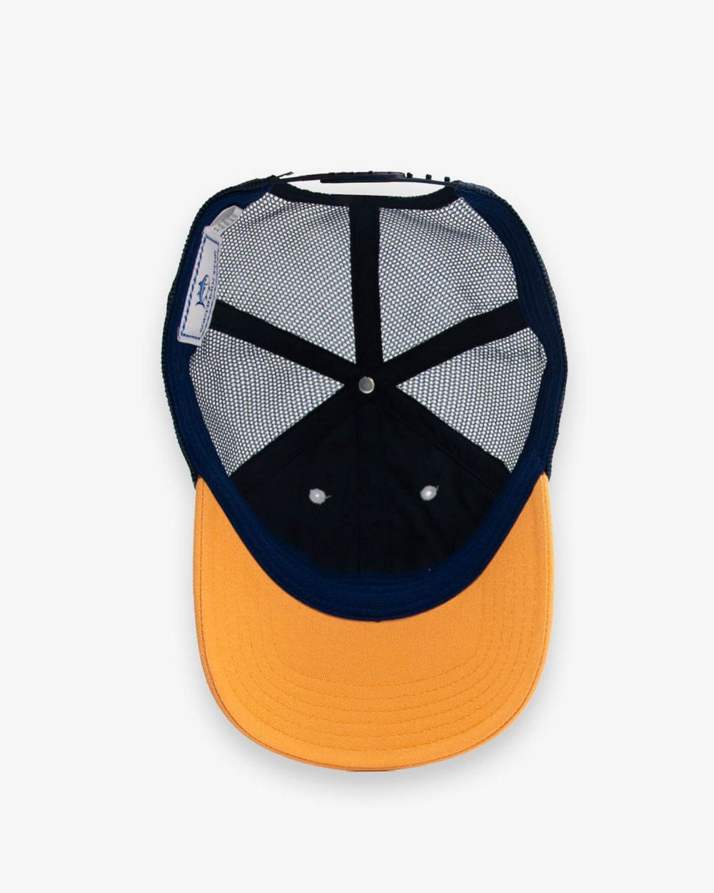 The detail view of the Southern Tide The Skipjack Trucker Hat by Southern Tide - White