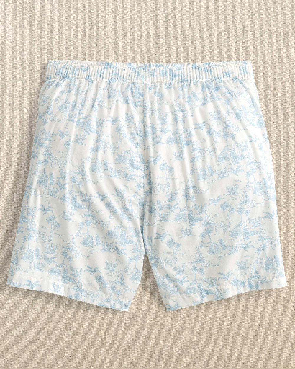 The back view of the Southern Tide Tide To The Shore Boxer by Southern Tide - Cerulean