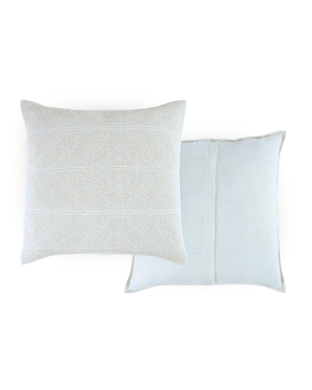 The front view of the Southern Tide Tideline Coverlet Sham by Southern Tide - White Sand