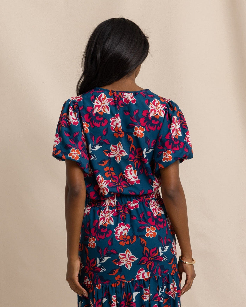 Women's Tinsley Aster Bouquet Printed Woven Top | Southern Tide