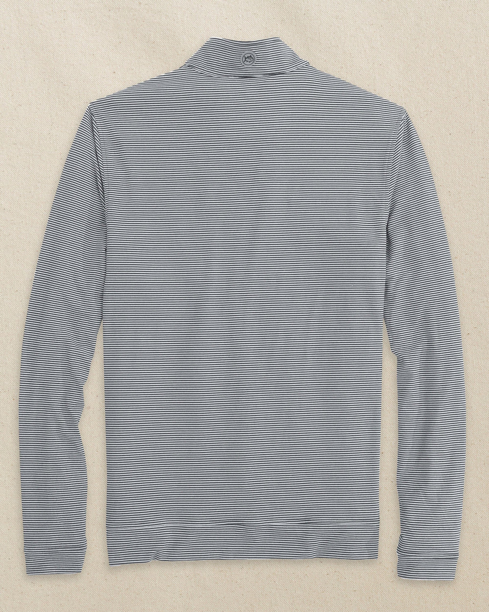 The back view of the Southern Tide UCF Knights Cruiser Micro-Stripe Quarter Zip by Southern Tide - Heather Black