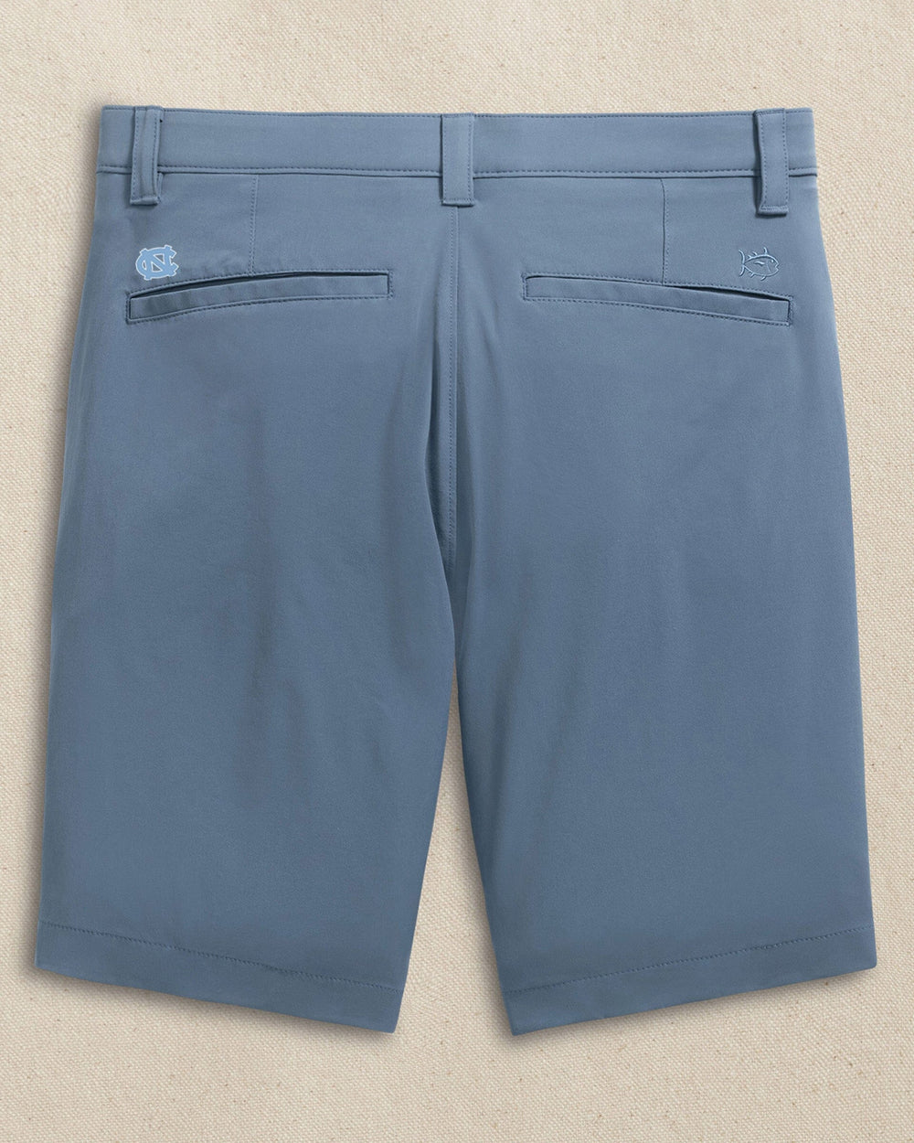 The back view of the Southern Tide UNC Tar Heels brrr°®-die 8" Performance Short by Southern Tide - Dark Seas