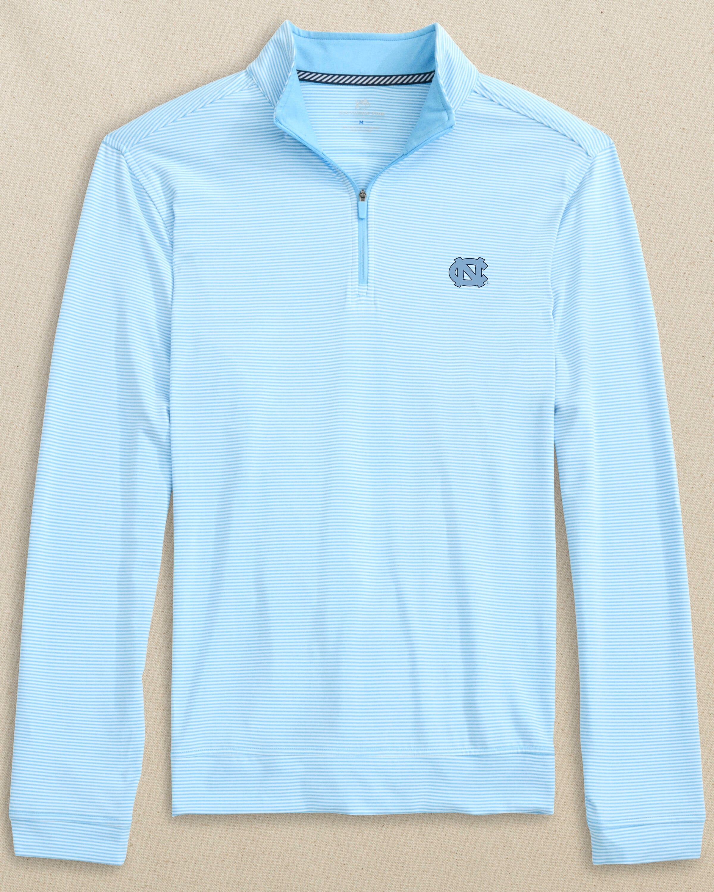 Men's UNC Tar Heels Stripe Heather Quarter Zip | Southern Tide