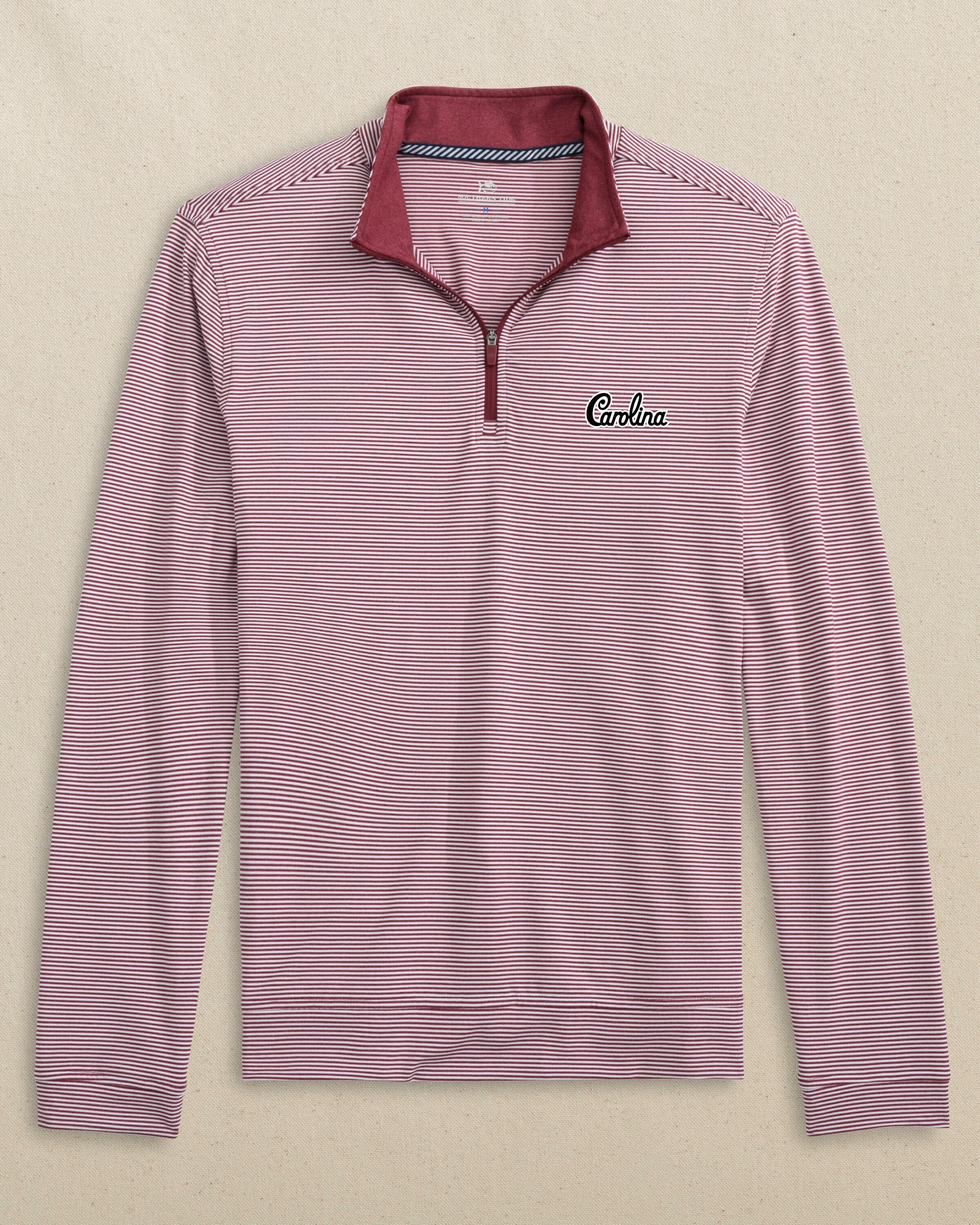 Men's Carolina Gamecocks Micro-Stripe Quarter Zip | Southern Tide