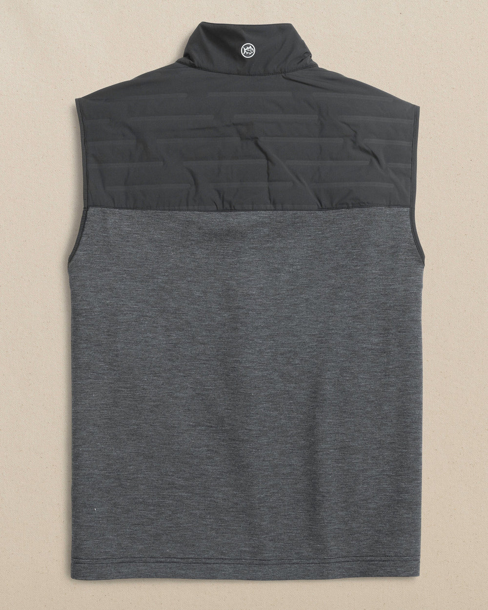 The back view of the Southern Tide USC Gamecocks Coligny Quilted Vest by Southern Tide - Caviar Black