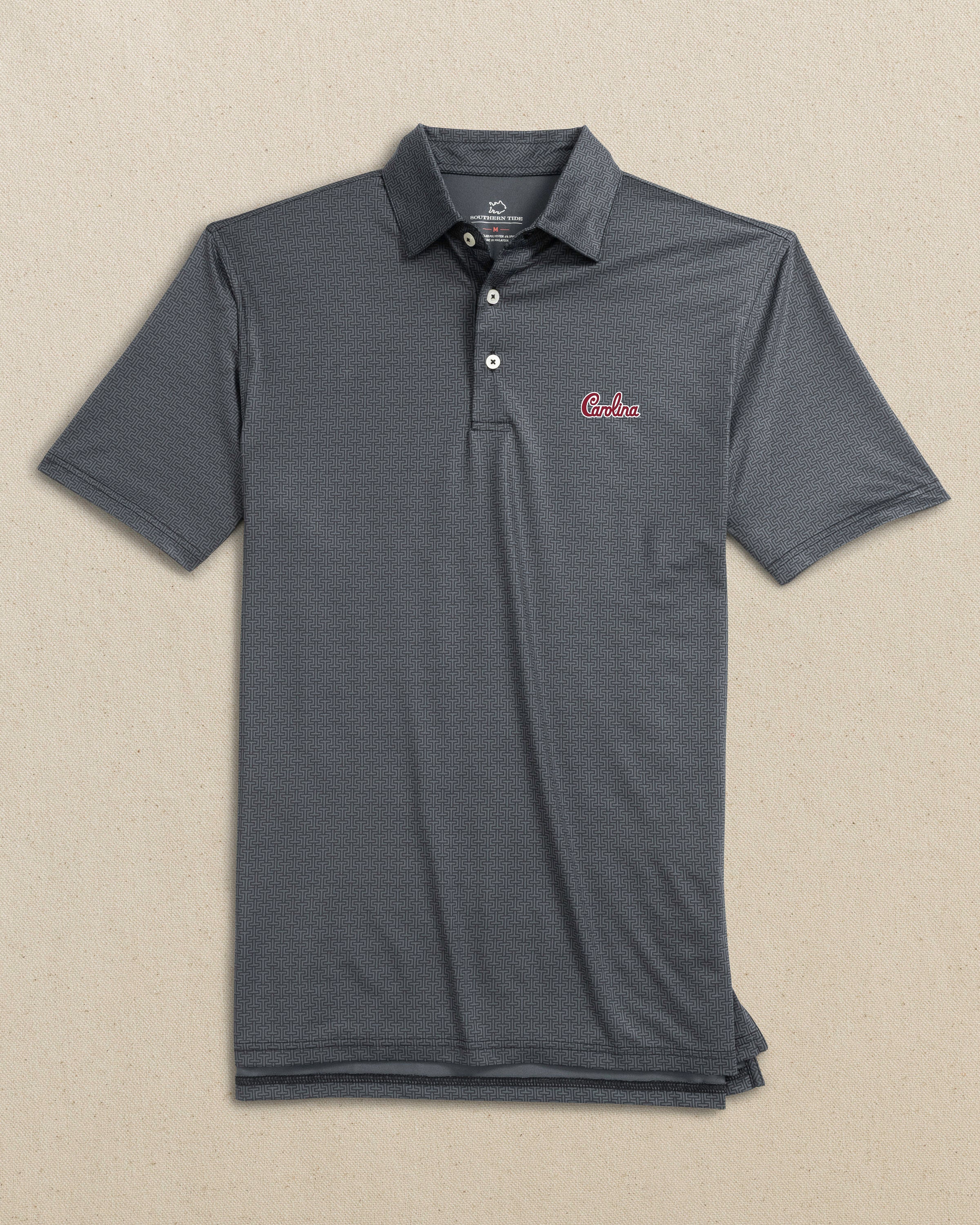 Men's Carolina Gamecocks Driver ST Geo Printed Polo | Southern Tide