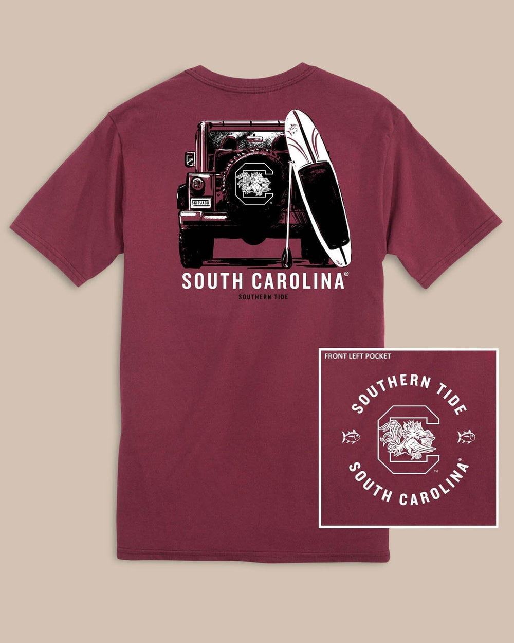 USC Gamecocks Road Trip Short Sleeve T-Shirt C_T-Shirts Southern Tide 